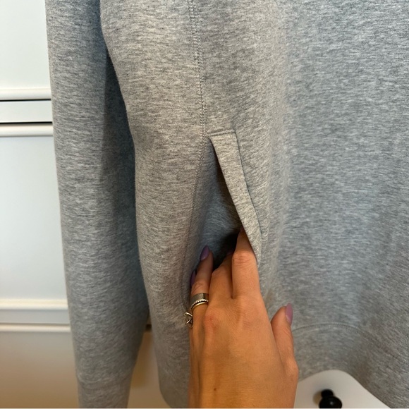 01. ALGO Heather Gray Performance Hoodie - Picture 4 of 5